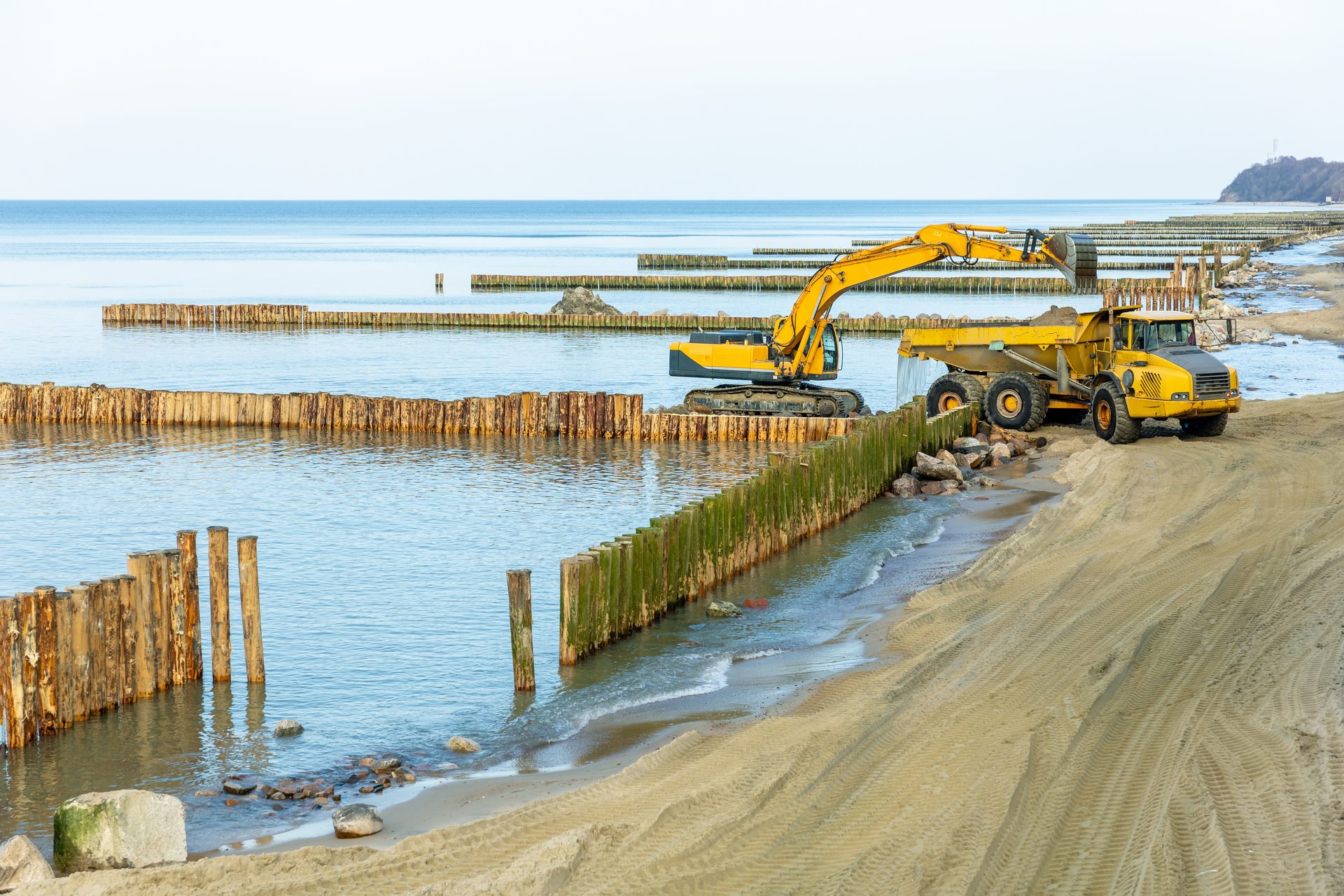 Kustbescherming Graal-Müritz, Heiligendamm en Graswarder met Eucalyptus Cloeziana palen