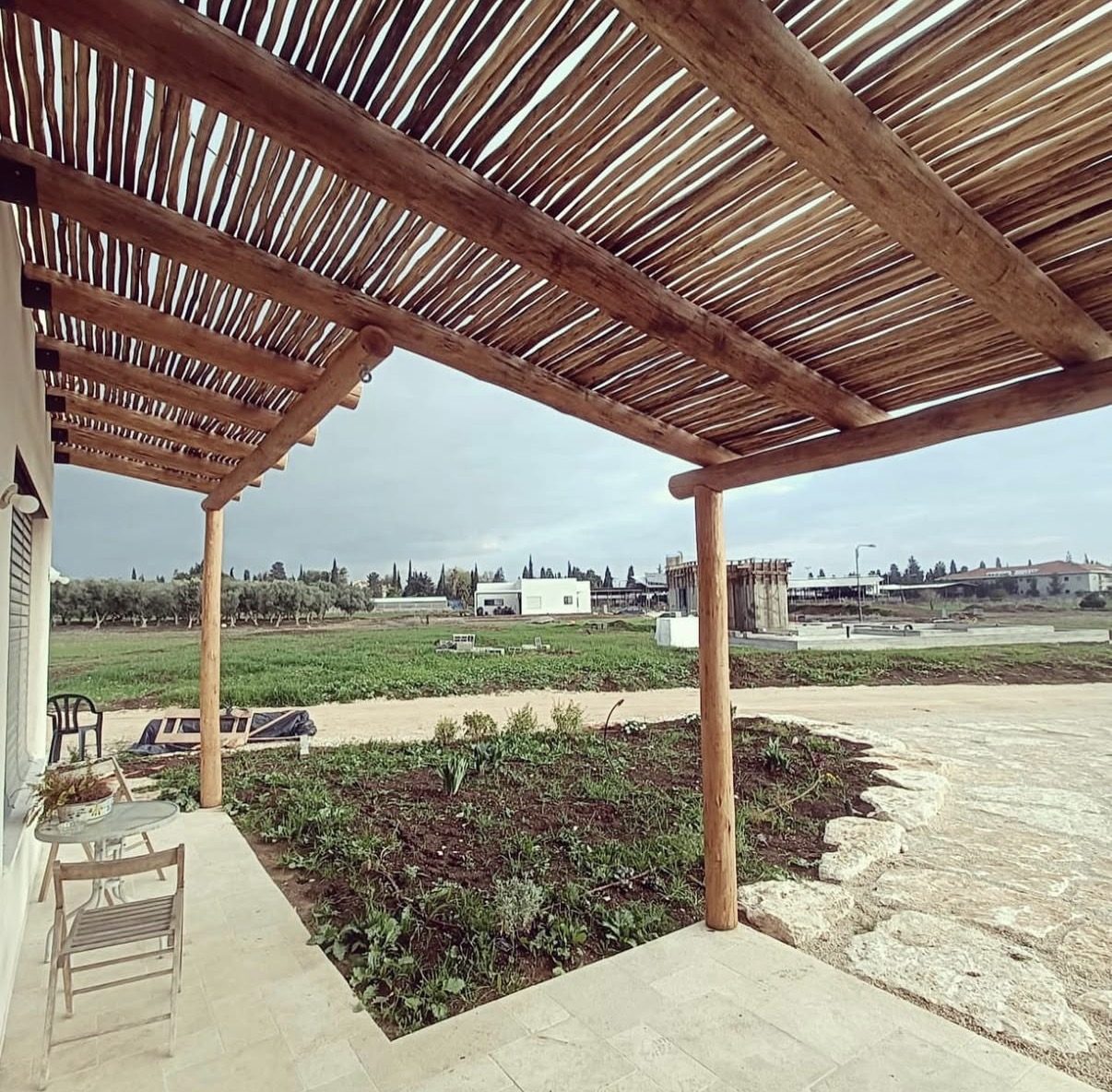 Eucalyptus Grandis palen in een bouwproject in Valencia